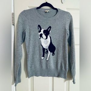 X-small Cremieux crew-neck sweater with cute dog design